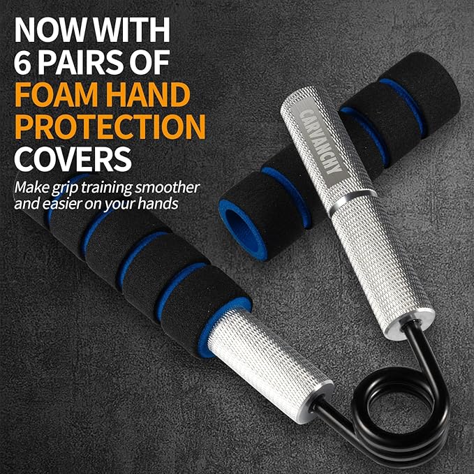 Grip Strength Trainer Set, 50-300LB(6 Pack), Wrist Forearm Strengthener, Metal No Slip, Hand Grip