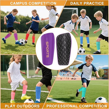 Shin Guards Soccer Kids 2025 Version High-Density Foam Soccer Shin Guard with Sleeves Shin