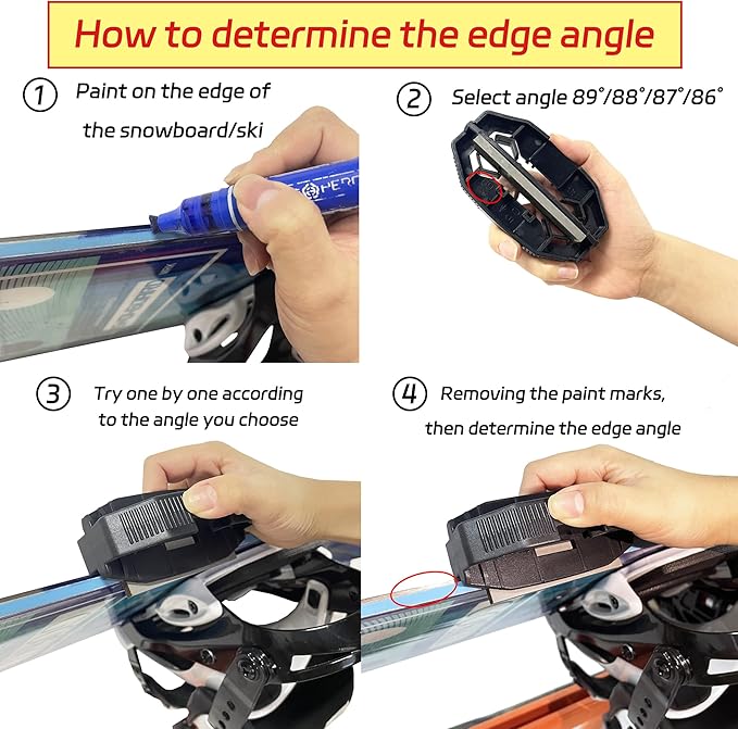 Snowboard Ski Edge Bevel Tuning ski Wax kit，Snowboard Tool，ski Edge Sharpener Tuner Side Ski Angle