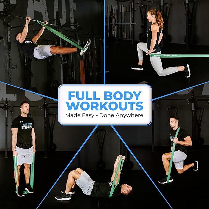 Pull Up Assistance Resistance Bands - Long Loop Power Bands for Men and Women - Strength Power