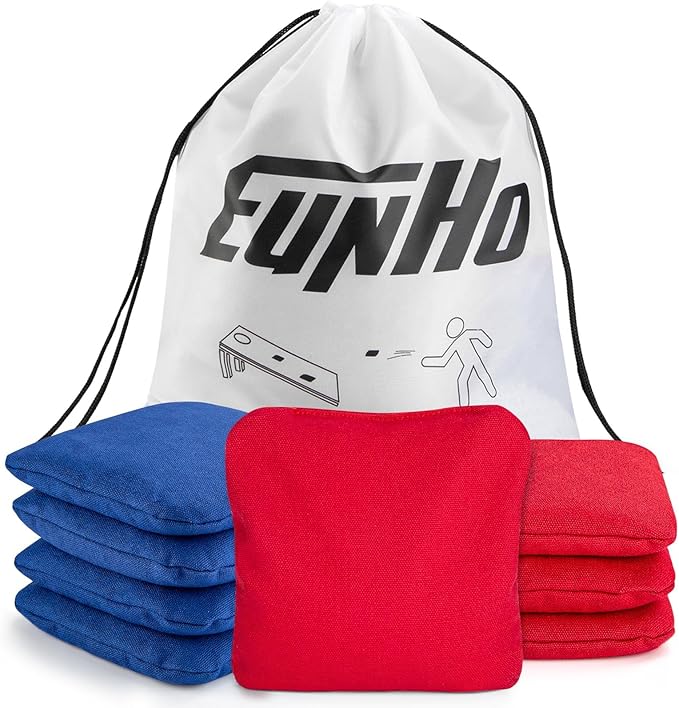EunHo Cornhole Bags Set of 8 Regulation Size & Weight Corn Hole Bean Bags Official Professional All