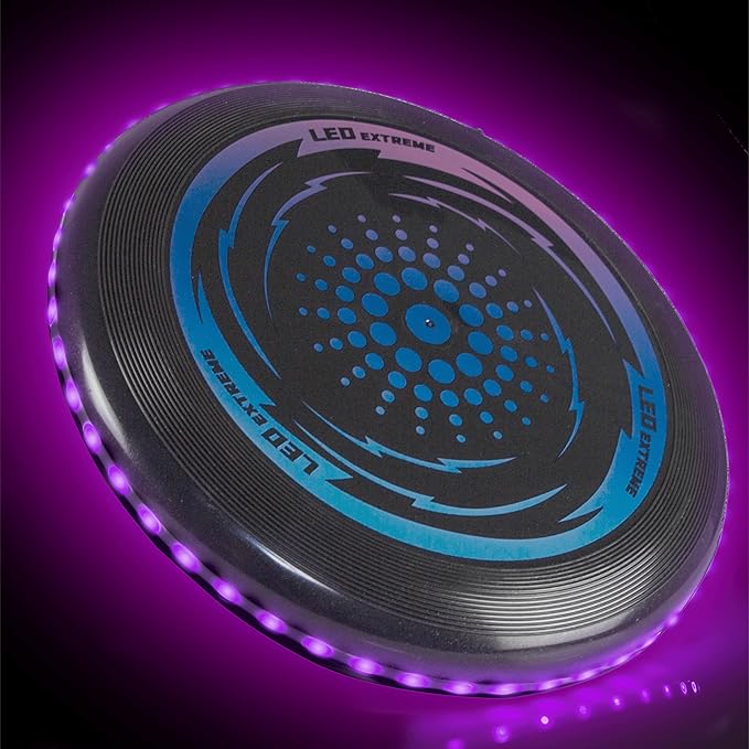 Toysery LED Light Up Fresbee - Glow in The Dark Fresbee for Kids and Adults, Flying Disc Adventure