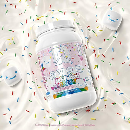 RYSE Loaded Protein Powder - Jet-Puffed Birthday Cake - 25g Whey Protein Isolate & Concentrate with