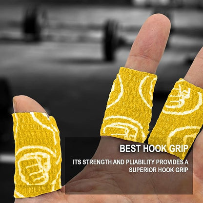 WOD Nation Flexible Hook-Grip Athletic Tape – Easy-Tear, Sweat-Proof Thumb & Finger Strips for