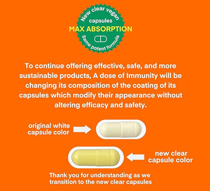 A Dose of Immunity Quercetin with Vitamin C and Zinc, Vitamin D, 500mg Quercetin Bromelain with