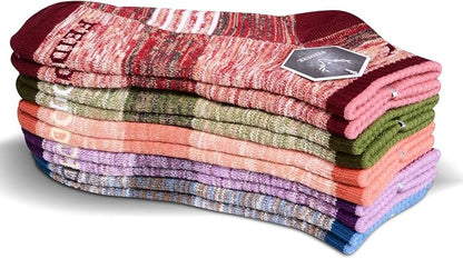 FEIDEER Hiking Walking Socks For Women, Multi-pack Outdoor Recreation Socks Moisture Wicking Crew
