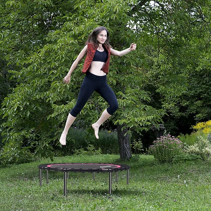 Newan 40"-48" Silent Mini Trampoline Fitness Trampoline Bungee Rebounder Jumping Cardio Trainer