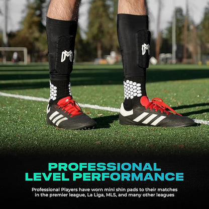 Mini Shin Guards Soccer – Built in Shin Pad Sleeves for Mens, Women, Teens - Small Shin Guards