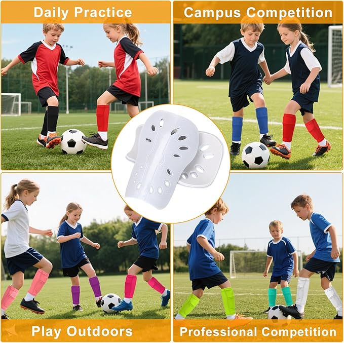 2 Pairs Shin Guards Soccer for Kids,Shin Pads Extra Lightweight Breathable Slide in Shin Guard for