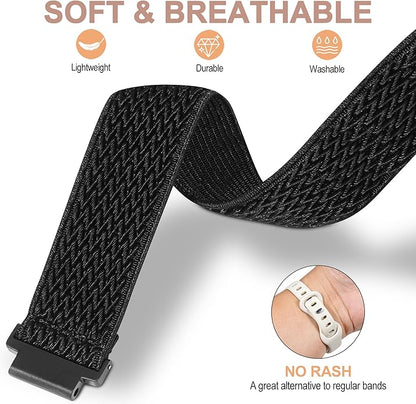 Elastic Nylon Watchband Compatible with Garmin Forerunner 235/220/230/620/630/735XT,Soft Adjustable