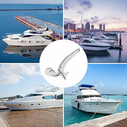 GAOMON 316 Stainless Steel Delta-Style Anchor, Fluke Anchor for Pontoon, Dinghies, Fishing Boats