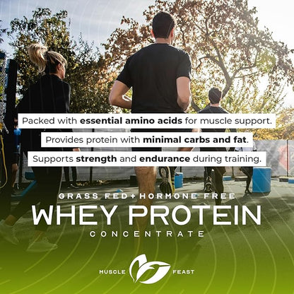Muscle Feast Grass-Fed Whey Protein Concentrate Powder, All Natural, Hormone Free Pasture Raised
