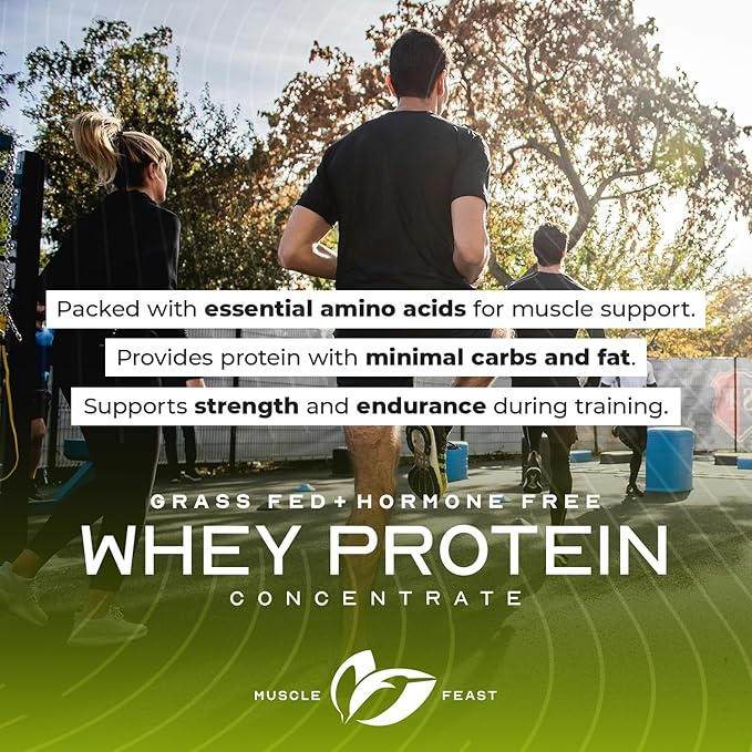 Muscle Feast Grass-Fed Whey Protein Concentrate Powder, All Natural, Hormone Free Pasture Raised