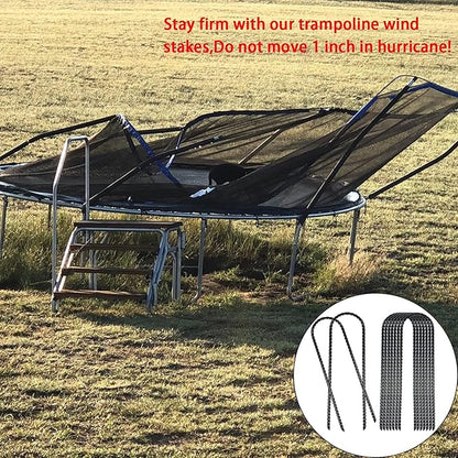 20 Pack 10 Inch Heavy Duty Trampolines Wind Stakes Galvanized Steel Garden Stakes U-Shaped Staples