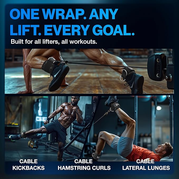 Modvel Gym Ankle Strap for Cable Machines ??Glute & Leg Kickback Ankle Straps for Gym Workouts