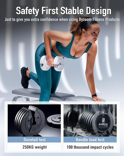 Adjustable Dumbbell – 12.5/25lb Single Unit OR Set of 2 – 5-in-1 Adjustable Weight for Home Gym