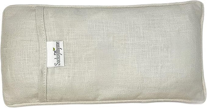 Organic Linen Eye Pillow - Lavender & Flaxseed for Relaxation, Yoga, Stress Relief - Microwavable