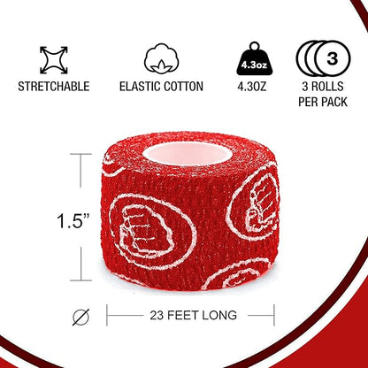 WOD Nation Flexible Hook-Grip Athletic Tape – Easy-Tear, Sweat-Proof Thumb & Finger Strips for