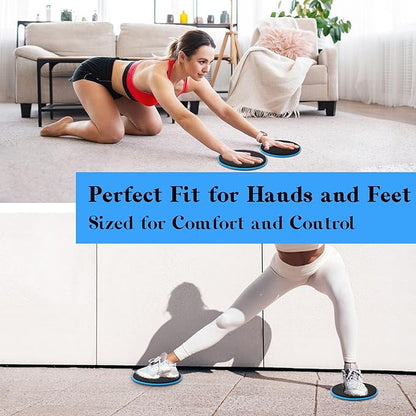 ZILLEEN Exercise Sliders for Working Out Fitness Discs for Pilates Women Men, 2 Pack