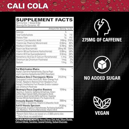 EHP Labs OxyShred Hardcore Super Dosed Pre Workout Powder - Preworkout Powder with L Glutamine &