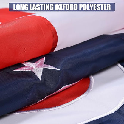 Ohio State Flag 3x5 Ft, Deluxe Embroidered Premium Polyester Durable OH Outside Flag