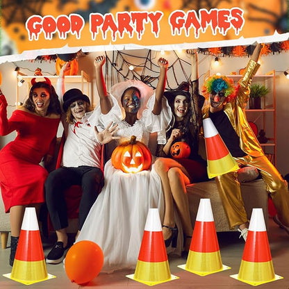 Candy Corn Ring Toss Game Plastic Cones 9 Inch Training Traffic Cones Sport Training Agility Field