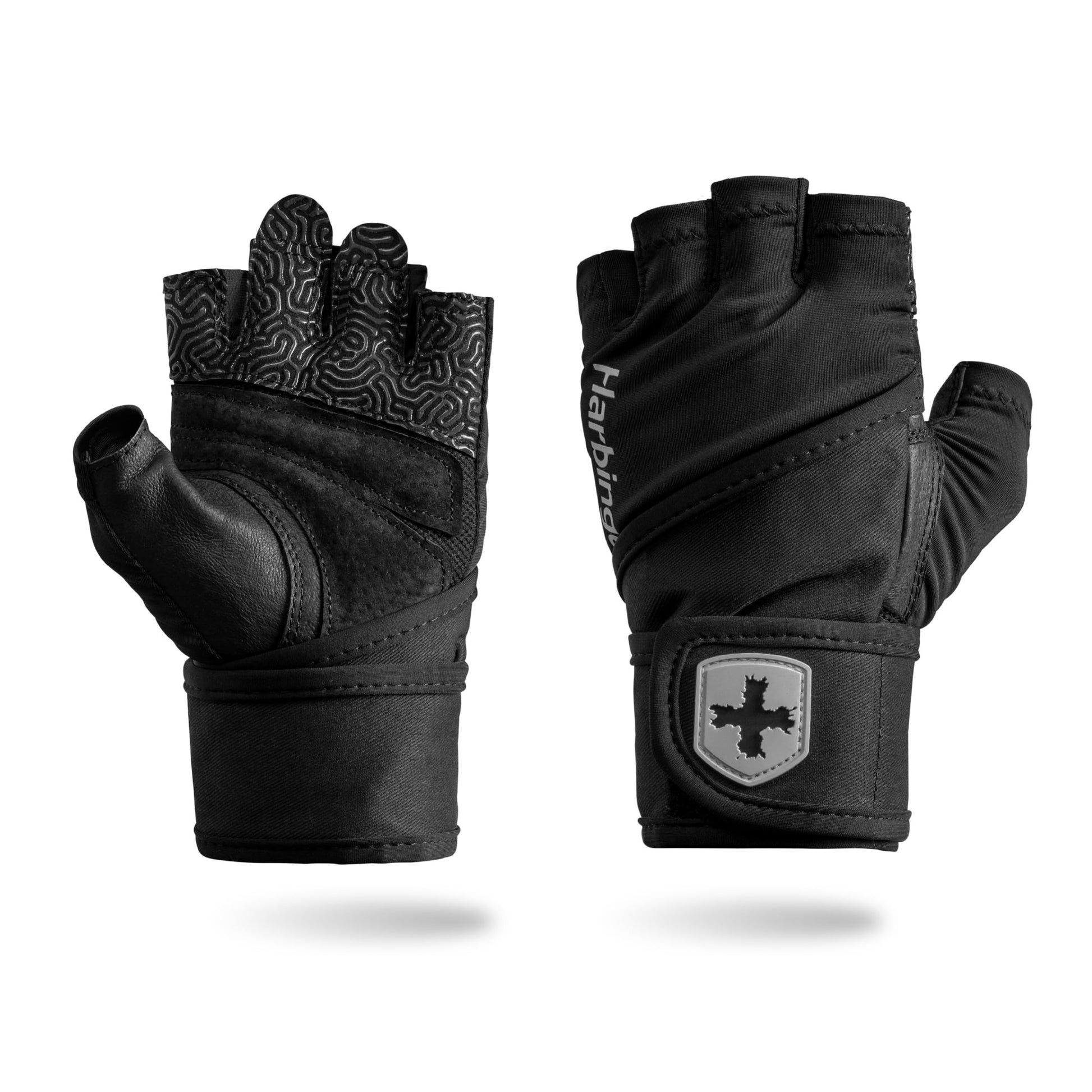 Harbinger Pro Wristwrap Gloves 3.0 - Enhanced Grip, Superior Wrist Support, Breathable 4-Way