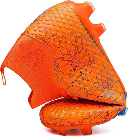 Men's Soccer Shoes High-Top Soccer Cleats Outdoor Breathable Athletic Professional Spikes Youth