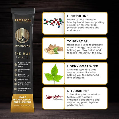 Male Enhancing Supplement Powder ??Testosterone Supplement for Men with Tongkat Ali, Maca Root