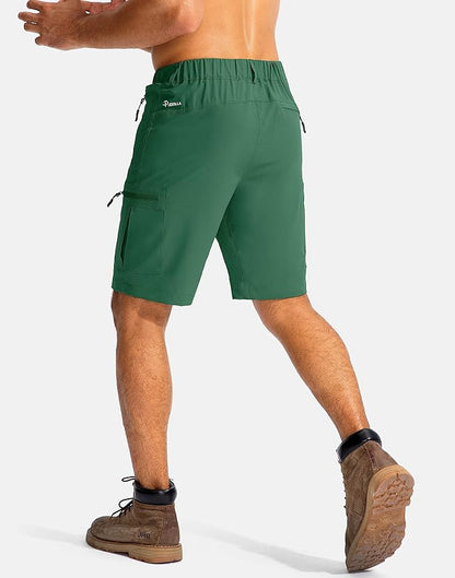 Pudolla Men's Hiking Cargo Shorts 9" Lightweight Outdoor Work Shorts for Men Travel Golf Camping