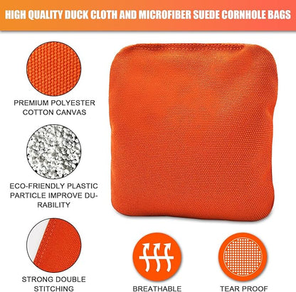 JIMTERRY Professional Cornhole Bags Set of 8 Dual Sided Corn Holes Bags Double Sided Regulation
