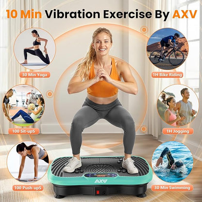AXV Vibration Plate Fitness Platform Exercise Machine Vibrating Shaking Full Body Shaker Workout