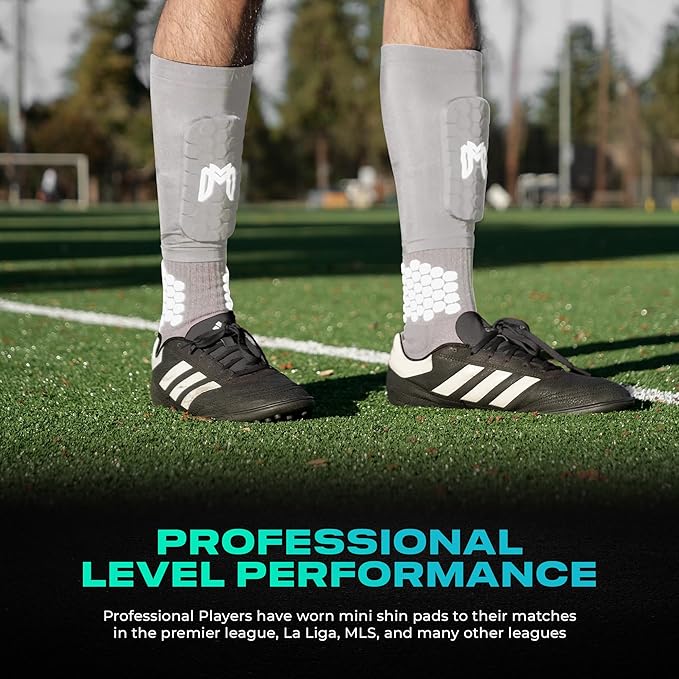 Mini Shin Guards Soccer – Built in Shin Pad Sleeves for Mens, Women, Teens - Small Shin Guards