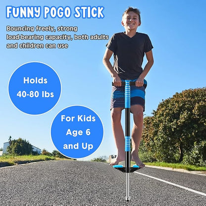 Leitee 2 Pack Pogo Stick for Kids Age 6 and Up, Suitable for 40-80 lbs, Soft Foam Jump Stick, Pogo