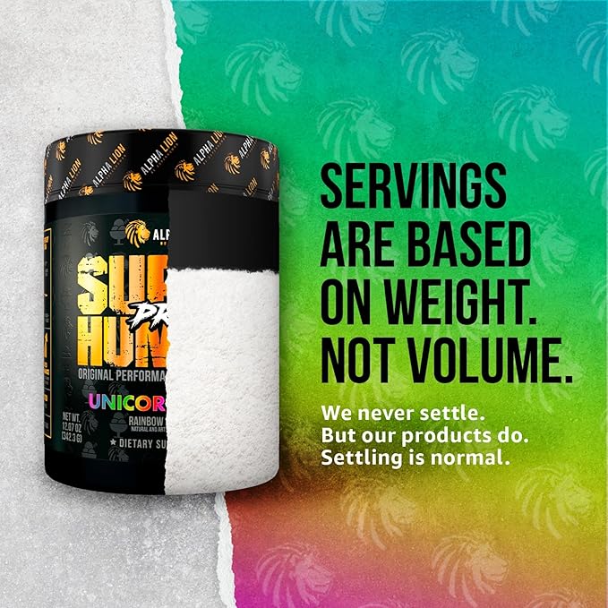 ALPHA LION Superhuman Pre Workout Powder, Beta Alanine, L-Taurine & Tri-Source Caffeine for