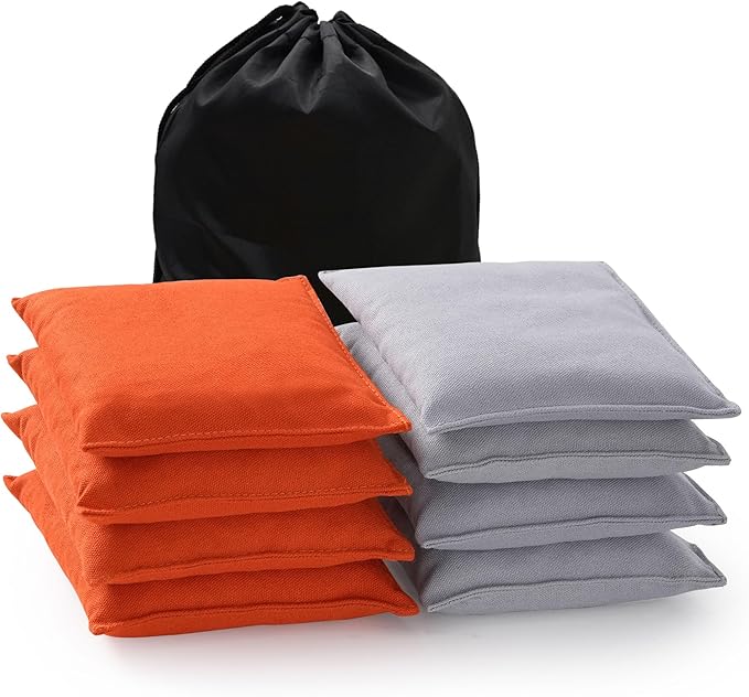Cornhole Bags Set of 8 Regulation Corn Hole Bean Bags for Cornhole Game, Professional Weather