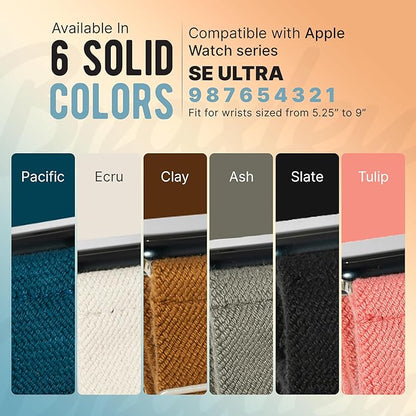 Braxley Bands - Organic Cotton Watch Bands For Women and Men, Compatible With All Apple Watch Sizes