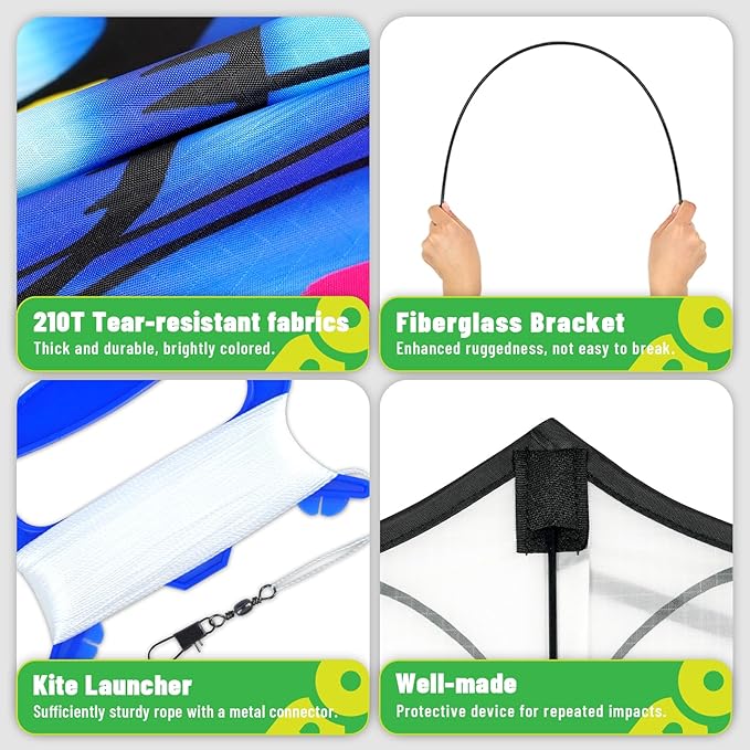 The Doinfly Butterfly-Shaped Kite is an Easy-to-Fly Kite Suitable for Both Children and Adults, and