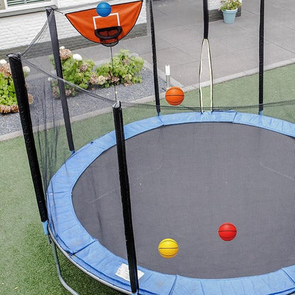 Trampoline Basketball Hoop, with Pump and 4 Mini Balls, Easy to Install, Universal Trampoline
