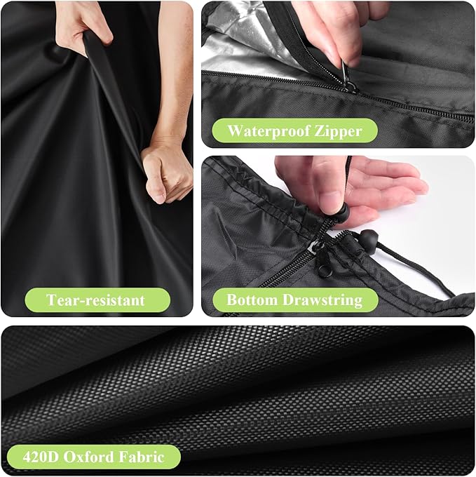 Squat Rack Cover with Waterproof Zipper, Protective Cover for Power Cage/Weight Lifting Rack/Weight