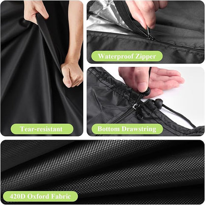 Squat Rack Cover with Waterproof Zipper, Protective Cover for Power Cage/Weight Lifting Rack/Weight