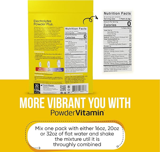Electrolytes Powder Plus, Keto, Orange Pineapple, Sugar Free, 1000mg Potassium, 120mg Calcium