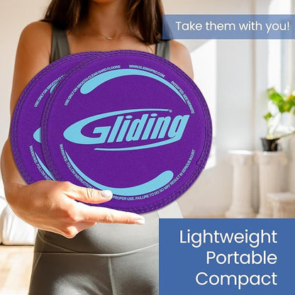 Gliding Discs for Working Out - Exercise Sliders for Carpet & Hardwood Floors 1 Pair, Authentic