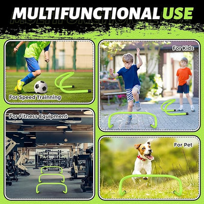 Wettarn 18 Pcs 6" Speed Training Hurdles Durable Agility Training Hurdle Agility Plyometric and All