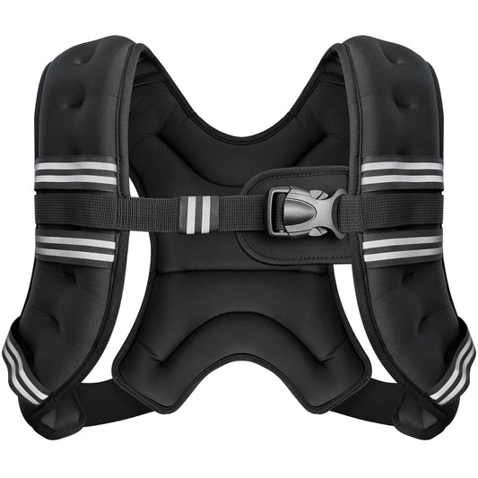 Zeerun Weighted Vest, 6lb/8lb/10lb/12lb/15lb/18lb/20lb/24lb/30lb for Men Women, Reflective Stripe