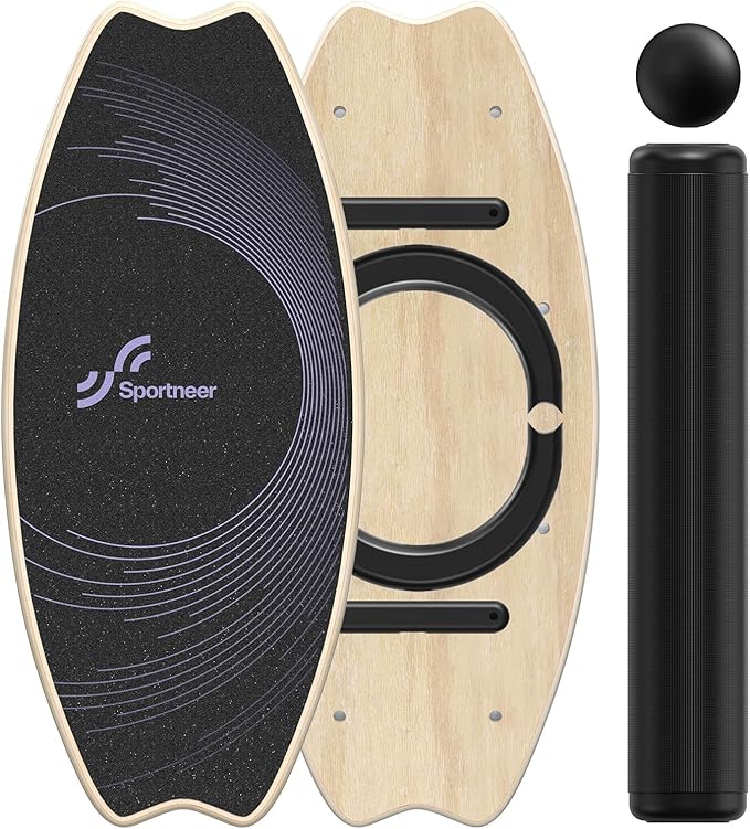 Sportneer Balance Board - 7 Modes Wobble Board with Adjustable Stoppers - Exercise Balancing