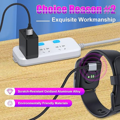 AGVEE 3.3ft Charger for Garmin Watch, L-Shape Charging Cable for Fenix, Forerunner, Vivoactive