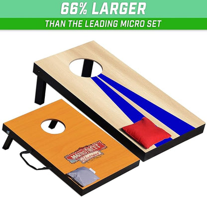 GoSports 2 ft x1 ft Portable Size Cornhole - Choose Classic or Wood Designs - Game Set with 6 Bean