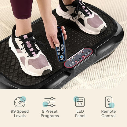 Lifepro Waver Vibration Plate Exercise Machine for Lymphatic Drainage, Muscle Activation, Full-Body