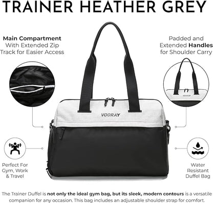 Vooray 25L Trainer Duffel Bag ??Lightweight Travel Duffel for Women and Men with Shoe Pocket